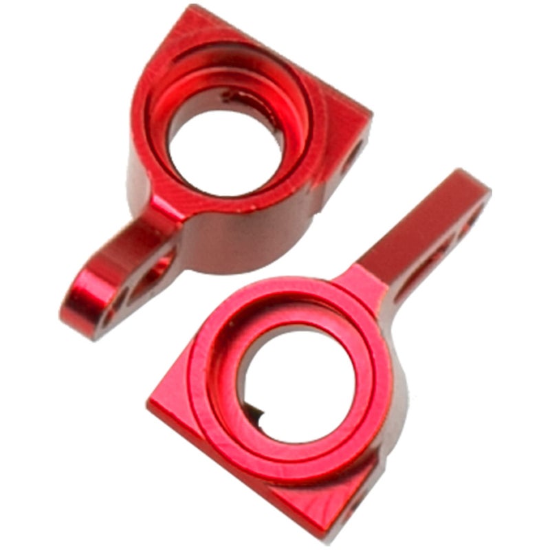 Vgoohobby Aluminum Front Steering Knuckles Carrier Blocks Steering Cup Compatible with 1/10 Traxxas Slash 2WD Rustler Stampede Bandit RC Car,Replace of 3736 (Red) - Image 4